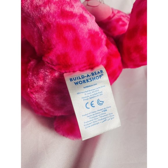 16" BUILD A BEAR PINK Sweet Scent LEOPARD Spots CAT STUFFED ANIMAL PLUSH TOY BAB - Picture 7 of 11